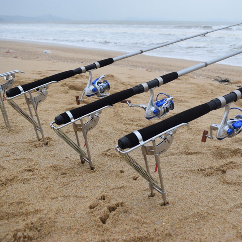 Lot de 2 supports de parasol pliables noir pour canne à pêche, support Lot de 2 supports de parasol pliables noir pour canne à pêche, support