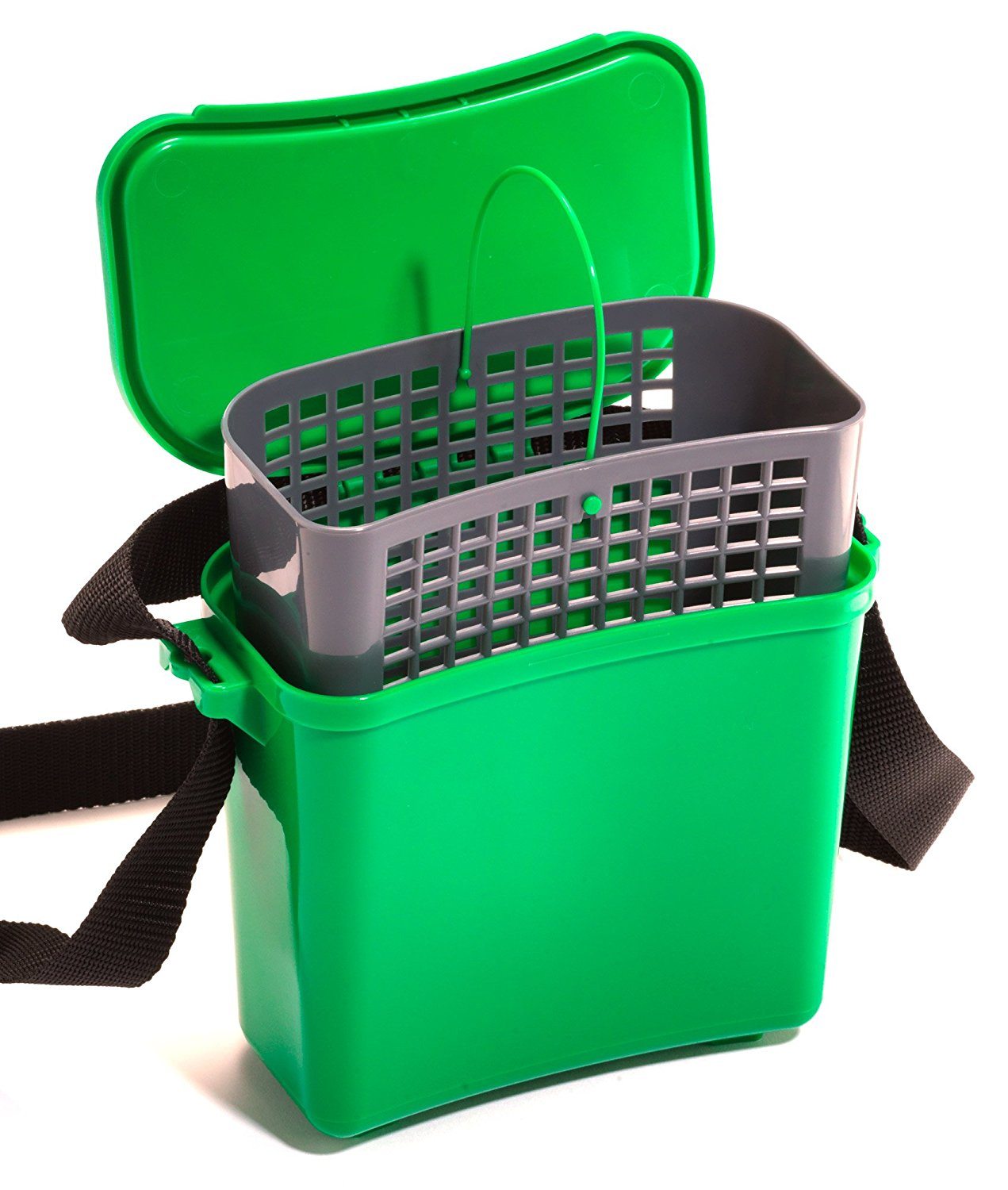 Lineaeffe Vivier à Poisson Seau Viver 2 – 7,7 Litres, Plastique Renforcé Vert, Poignée Ergonomique, Pour Pêche En Mer Et Bateau